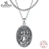 Necklaces Eudora 925 Sterling Silver Triple Moon Goddess Necklace Vintage Dog Hecate Amulet Pendant Triple Goddess Jewelry Personality Gif