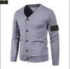 Designer di giacche di pietra maglione maschile marchio a quadri a marchio Cardigan Pullover Casual Business Slim Fit Slim Fit Slip Long Classic Lucile Pullover caldo W5