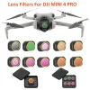 Фильтры линзы фильтра для DJI Mini 4 Pro Lins Kit Kit UV CPL ND NDPL 8/16/32/64 для DJI Mini 4 Pro Optical Straw Drone