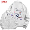 NASA CO Brandhed Denim Vestes for Men and Women, 2022 Spring and Automne New Brand Brand Brand Casual Abède Fashionable High Street Couple Vestes - WMP