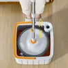 Spin Mop Water Sdentation 360 Очистка с ковшом микрофибсовой ткань без вручную полы плавающие домохозяйки 240418