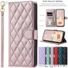 Mobiltelefonhüllen Luxus Houndstooth Flip Hülle für iPhone x 5.8 CAPA für iPhone x XR XS MAX 6 7 8 Plus 6s SE 2020 2022 Brieftaschenständer D240424