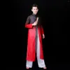 Stage Wear Chinese Style Ethnic Dance Performance Costumes Ink And Wash Han Tang Classical Men Traditional Yangko Folk Clothing