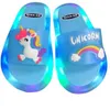 Slipper Luminous Childrens Slippers Chaussures cristallines lumières étincelantes Les garçons et les filles brillent dans les slippersl2404 cool