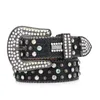 Bling Studded Crystal Fashion Diamond Designer Belt Casual Woman Leather Designer For Man Lady Belts Heren Breedte 3,8 cm Rock Luxurys Rhinestone Buckle Punk Belts