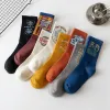 Accessories 3 Pairs/box West Coast Letter Stockings Cotton Haruku Funny Fashion Personality Hip Hop Sport Retro Men Women Socks for Gifts