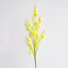 Dekorativa blommor 10 st orkidéer konstgjorda siden falska faux dans lady bröllop hemfest inomhus dekoration