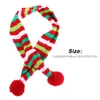 Dog Apparel Pet Christmas Set Scarf Antlers Headband Costumes Accessories Stripe Polar Fleece Wearable Accessory Hair Bands