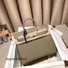 Luxury Brkns Epsom Leather Handbag 7A Genuine Leather 25cm luxury wax line stitching brown many colors to choose4I8S