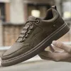 Casual Shoes Men Oxfords Lace Up Leather Autumn Outdoor Walking Comfortable Mens Sneakers Fashion Soft Board