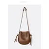 Shoulder Bags Women Fashion Retro Large Capacity Tassel Handbag Crossbody Bag Bucket Office Daily