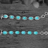 Strands 5 colori Oval Sintetico Turquoises Braccialetti per donne Flower Bead Antiqua