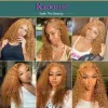 Парики медово блондинка кудрявая кружева передние парики для волос с человеческими волосами 13х4 глубоко скручивание