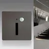 Vägglampa LED -induktion Fotljus infälld PIR Motion Sensor Stair Case Light 220V Steg Nattljus för korridor Foyer Köksdekor