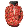 UQM1 Nowe męskie owoce Fruits Foods Drukowanie bluz z kapturem dla mężczyzn graficzne bluzy z kapturem Dzieci Modne zabawne pulovery Y2K Ubranie 240424