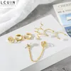 Boucles d'oreilles étalon les feuilles de couleur or manchette noire clip non perçante pour femmes hommes faux cartilage boucles d'oreille bijoux en gros