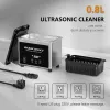 Blades Skymen 800ml Ultrasonic Clean Bath Timer Bijoux Brosse Louilles de manucure Coupes de rasoir dentaire