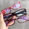 Óculos de sol Y2K Mulheres de óculos quadrados retro para os óculos de vidro de vidro de estrutura vermelha, óculos anti-azuis com condução à beira-mar com condução à beira-mar