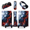 Stickers 5 in 1 Set Skin Sticker For PlayStation5 Disk Edition Console Antislip Stickers For SONY PS 5 Controller Gameing Accessories