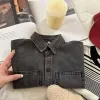 Chemises mode bébé fille garçon jean veste chemise en bas âge en bas âge