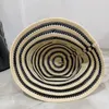 Berets Striped Woven Women Sun Sun Spring été coréen Fashion Bucket Backet Femme Femme pliable Extérieur voyage Fishmen Panama