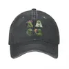 Boll Caps Classic Frog Cartoon Baseball For Men Kvinnor Distressed Washed Headwear Outdoor All Seasons Travel Present Hat