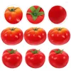 装飾的な花6 PCS模倣トマトのライフのような偽のポップスティーチャーエイズ人工果物プラスチックキッチン装飾野菜幼児