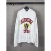 K09O Hooded Casual Balenciigss Blurzy Letter TEEVED TAPE BAKIET SWEATUR SWETER WYSOKIE WYSOKIEJ Wersja Papier Paris B unisex długa rodzina vif5