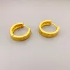 Gold Diamond Design Charm Earringsqingdao Material 18k Real Gold Circular Minimalist Earrings High-End Structure With Carrtiraa Original örhängen