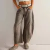 Jeans femminile ritagliati per donne casual sciolte a metà vita dritto gamba in denim pantaloni anni '90 fidanzata affusolata