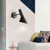 Lampa ścienna nordycka czarna biała sypialnia sypialnia łóżko prosty nowoczesny korytarz korytalny el tło tło kreatywna dioda LED