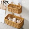 Baskets Wall Hanging Weaving Storage Baskets with Handle Decorative Kitchen Storage Basket for Farmhouse Garden Flower Pot Living Room