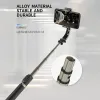 Gimbals 1Axis Q08 Gimbal Stabilizatör Alüminyum Alaşımlı Bluetooth Telefon Tutucu Video Kayıt için Taşınabilir Teleskopik