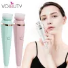 Scrubbers Electric Silicone Facial Cleansing Brush Sonic Roller Wrinkle Removal Massager Blackhead Remover Pore Cleaner Face Washing Tool