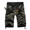 Cargo Shorts Men Cool Solid Color Summer Cotton Fashion Casual Men Short Pants Brand Kleding Comfortabel Camo Men Cargo K19 240409