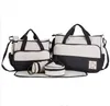 Sac maman sac multi-fonctionnel sac de maman fleur yao tissu taille de cinq morceaux set maman et sac bébé ensemble 5 pièces