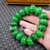 Strand Dried Pumpkin Loose Beads Sun Full Green Bracelet Jade