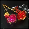 リース装飾葉の花金バラの花の誕生日ギフト女性クリエイティブバレンタインデーギフトシミュレーションメッキホイルドロップDHB3R