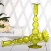 Candele Candele Nordic Retro Creative Glass Candlestick Decorazioni per la casa Candele classiche europee Posato articoli di arredamento