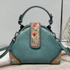 Omuz çantaları retro nakış lüks el çantaları kadın tasarımcı 2024 yaz Çin tarzı alışveriş el çantası bayan deri çiçek çantası