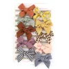 Accessoires 10pcs / set Fleur Baby Bandons élastiques Nylon Bands de cheveux en tissu Bow Léopard Headwraps Newborn Girls Safety Notwave Headswear