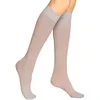 Vrouwen sokken knie hoge zijde kousen 1 paar ultrathin transparante benodigdheden voor vrouwelijke kostuumcosplay bijpassende sexy