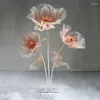 Fiori decorativi all'ingrosso grandi decorazioni per matrimoni alte alte corti di fiore di seta gigante romantica set reale tocco artificiale rosa