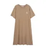 Suprimentos pequenos Daisy Bordados simples vestido de amamentação roupas para mulheres camisa longa camisa de maternidade roupas grávidas Cloth9081