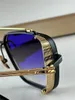 Männer Sonnenbrillen Design Pop Top Limited Edition Sechs Männer K Gold Retro Quadratrahmen Kristallschneidungs Objektiv mit abnehmbarer Brille