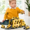 Voitures Temi Diecast Carrier Tamis Toys Cars Engineering Véhicules Excavator Bulldozer Truck Model Set Kids Educational Boys for Toys