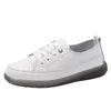 Casual Shoes Leather Little White Women's 2024 Breathable And Comfortable Flat Paired With Full Student Board