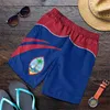 Men's Shorts Guam Hawaii Beach Short Trunks Blue Red Color Swim Gym Ice Boy Polynesian Floral Board Pant