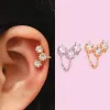 Boucles d'oreilles mode zircon oreille boucles d'oreilles d'oreilles minimales boucles d'oreilles pour femmes sans percés géométrique petite oreille manchette d'oreille clips bijoux