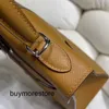 Top Cowhide Handbag Epsom Leather Genuine Leather wax color matching layer hand singleFBG4785T